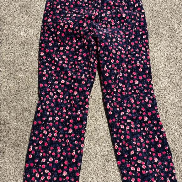 J. Crew Women's Floral Corduroy Bottoms - Pink and Navy Floral - Picture 6 of 6